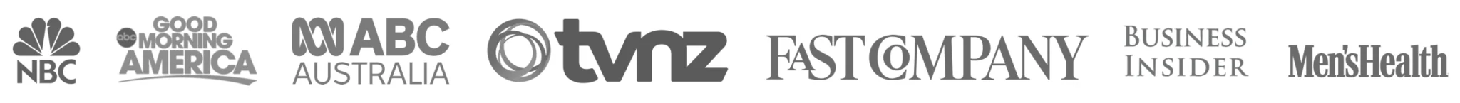 As seen on NBC, Good Morning America, ABC Australia, TVNZ, Fast Company, Business Insider, Men's Health