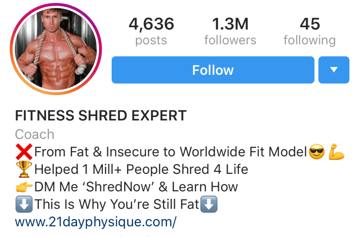 Fitness expert Instagram